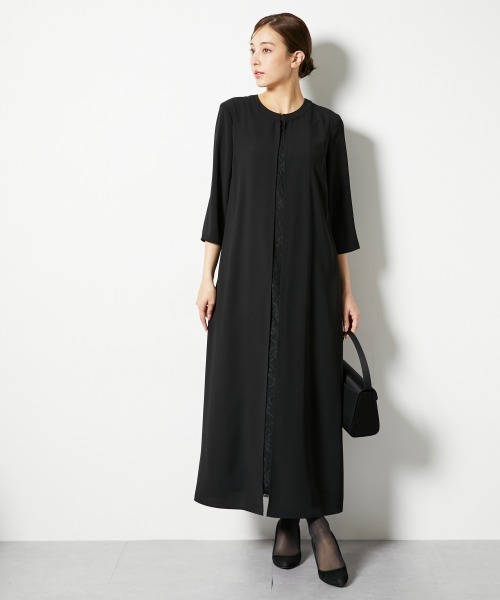slattgir(スラットジール)の「高身長 【喪服・礼服】前開きレースマキシワンピース(トールサイズ)(スーツセット・レディース・ブラック・T5L/T4L/T3L/TLL/TL/TM)」の6枚目の写真