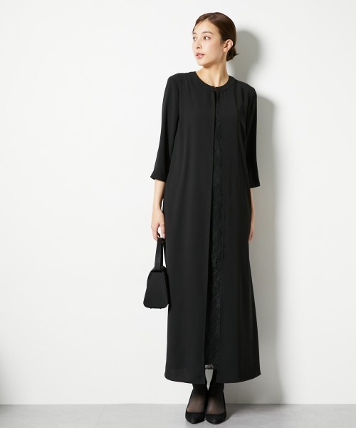 slattgir(スラットジール)の「高身長 【喪服・礼服】前開きレースマキシワンピース(トールサイズ)(スーツセット・レディース・ブラック・T5L/T4L/T3L/TLL/TL/TM)」の8枚目の写真