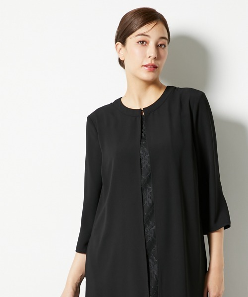 slattgir(スラットジール)の「高身長 【喪服・礼服】前開きレースマキシワンピース(トールサイズ)(スーツセット・レディース・ブラック・T5L/T4L/T3L/TLL/TL/TM)」の11枚目の写真