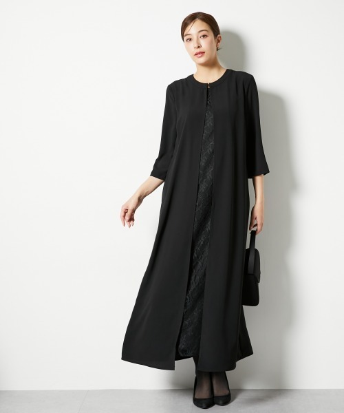 slattgir(スラットジール)の「高身長 【喪服・礼服】前開きレースマキシワンピース(トールサイズ)(スーツセット・レディース・ブラック・T5L/T4L/T3L/TLL/TL/TM)」の13枚目の写真