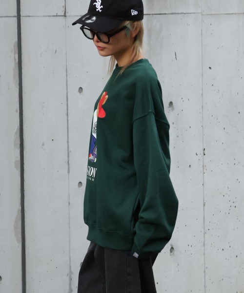 VISION STREET WEAR(ヴィジョンストリートウェア)の「【VISION STREET WEAR/ヴィジョンストリートウェア】Street Bear Crewneck Sweatshirt/ストリートベア クルーネック スウェット(スウェット・メンズ・オフホワイト/ダークグリーン/ブラック/ライトグレー・LL/M/L)」の15枚目の写真