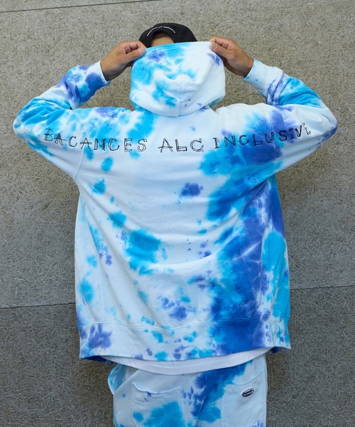 BACANCES ALL INCLUSIVE（バカンサスオールインクルーシブ）の「BLC ZIP TIE DYE HOODIE[ALEX LOGO]（パーカー・メンズ・ピンク/ブルー・L/XL）」の8枚目の写真