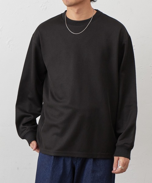COLONY 2139(コロニートゥーワンスリーナイン)の「ハニカムクルーネックプルオーバー(Tシャツ/カットソー・メンズ・チャコールグレー/ブラック/ホワイト・MEDIUM/LARGE)」の12枚目の写真