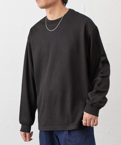 COLONY 2139(コロニートゥーワンスリーナイン)の「ハニカムクルーネックプルオーバー(Tシャツ/カットソー・メンズ・チャコールグレー/ブラック/ホワイト・MEDIUM/LARGE)」の13枚目の写真