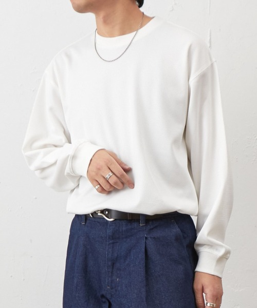 COLONY 2139(コロニートゥーワンスリーナイン)の「ハニカムクルーネックプルオーバー(Tシャツ/カットソー・メンズ・チャコールグレー/ブラック/ホワイト・MEDIUM/LARGE)」の5枚目の写真