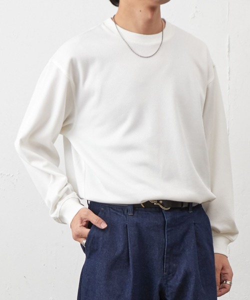 COLONY 2139(コロニートゥーワンスリーナイン)の「ハニカムクルーネックプルオーバー(Tシャツ/カットソー・メンズ・チャコールグレー/ブラック/ホワイト・MEDIUM/LARGE)」の7枚目の写真