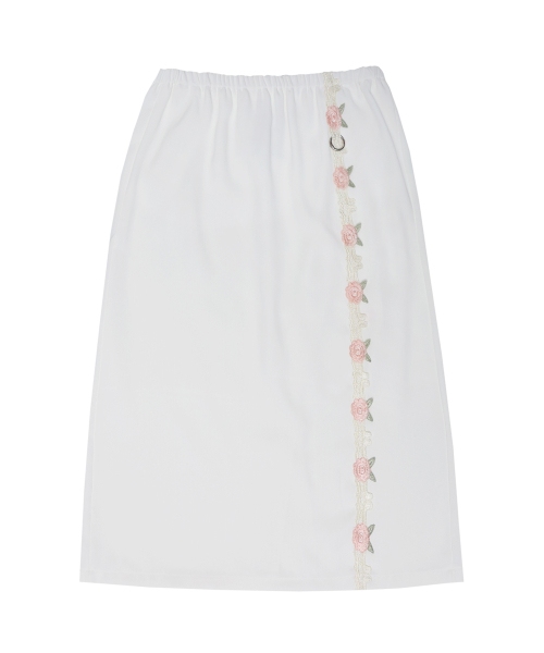 SIWEOL107（シウォル107）の「French Skirt (White)（スカート・レディース・ホワイト・FREE）」の3枚目の写真