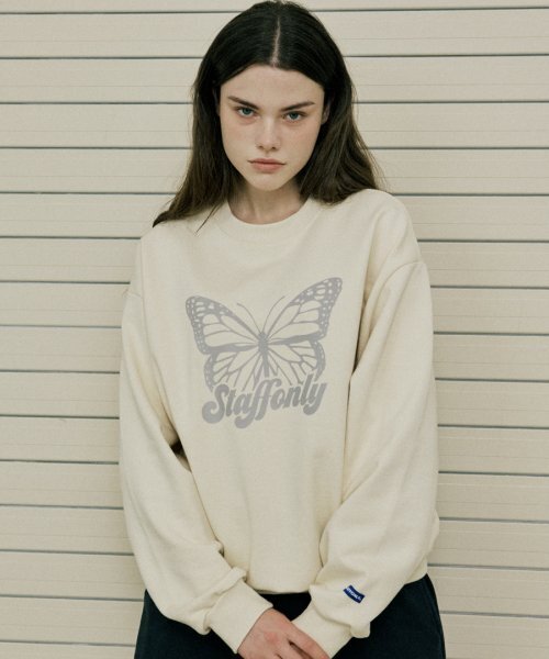 STAFF ONLY(スタッフオンリー)の「BUTTERFLY SWEATSHIRTS (CREAM)(スウェット・メンズ・その他・SMALL/LARGE)」の1枚目の写真