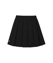 INVERTED PLEAT SKIRT W/INNER PANTS_Black