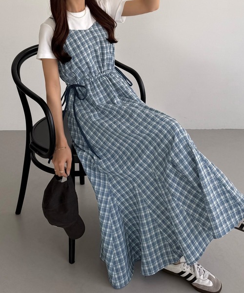 callautia(カラウティア)の「バイカラードロストリボンキャミワンピース(ワンピース・レディース・ブラック/ライトブルー/ネイビー・LARGE/MEDIUM/SMALL)」の20枚目の写真