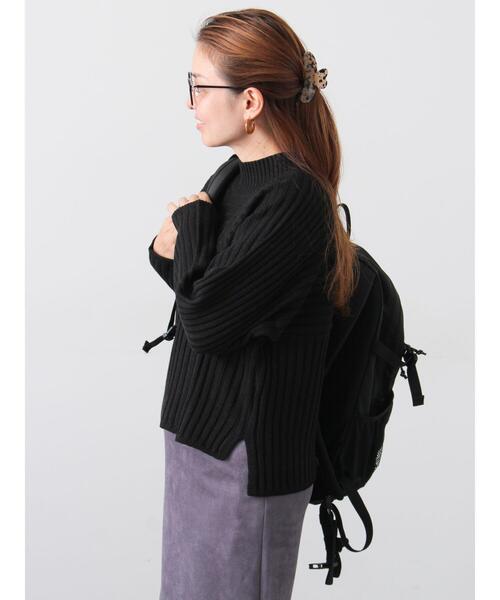 Lugnoncure（ルノンキュール）の「リブ切替ボトルネックニット（ニット/セーター・レディース・イエロー/グリーン/ブルー/グレー/ブラック・F）」の2枚目の写真