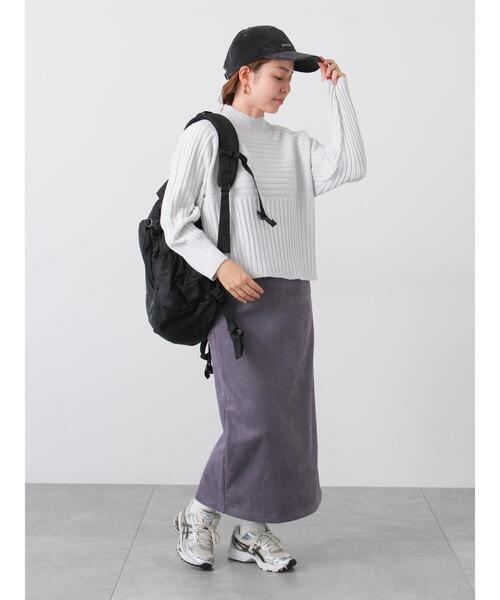 Lugnoncure（ルノンキュール）の「リブ切替ボトルネックニット（ニット/セーター・レディース・イエロー/グリーン/ブルー/グレー/ブラック・F）」の9枚目の写真