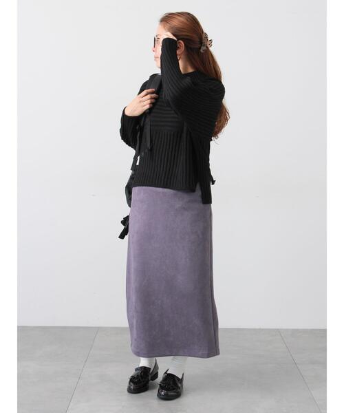 Lugnoncure（ルノンキュール）の「リブ切替ボトルネックニット（ニット/セーター・レディース・イエロー/グリーン/ブルー/グレー/ブラック・F）」の12枚目の写真