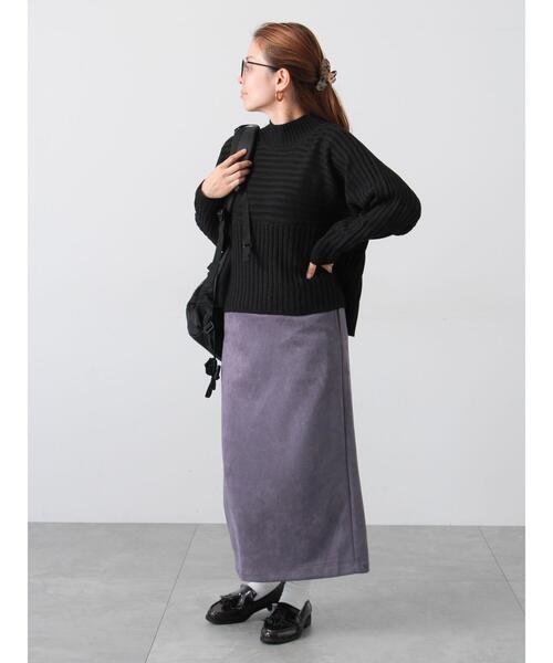 Lugnoncure（ルノンキュール）の「リブ切替ボトルネックニット（ニット/セーター・レディース・イエロー/グリーン/ブルー/グレー/ブラック・F）」の13枚目の写真