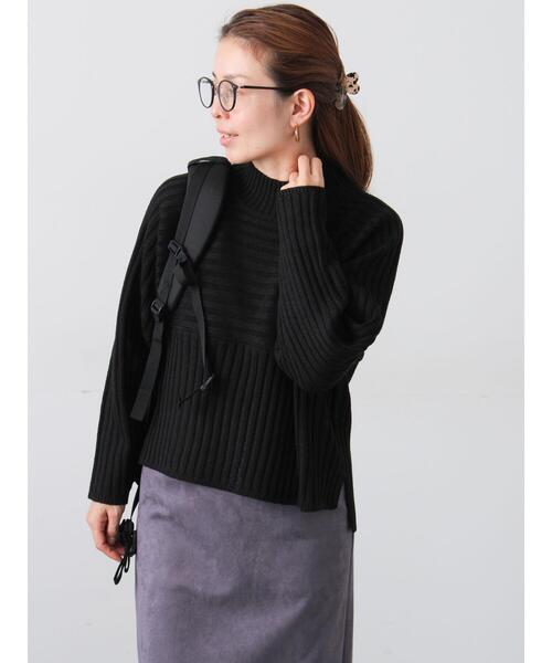 Lugnoncure（ルノンキュール）の「リブ切替ボトルネックニット（ニット/セーター・レディース・イエロー/グリーン/ブルー/グレー/ブラック・F）」の14枚目の写真