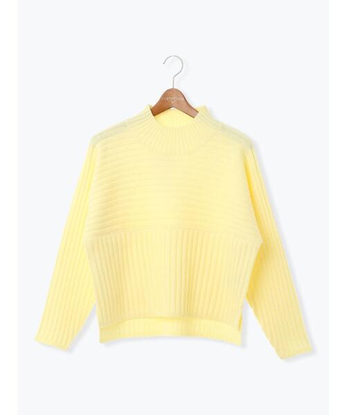 Lugnoncure（ルノンキュール）の「リブ切替ボトルネックニット（ニット/セーター・レディース・イエロー/グリーン/ブルー/グレー/ブラック・F）」の21枚目の写真