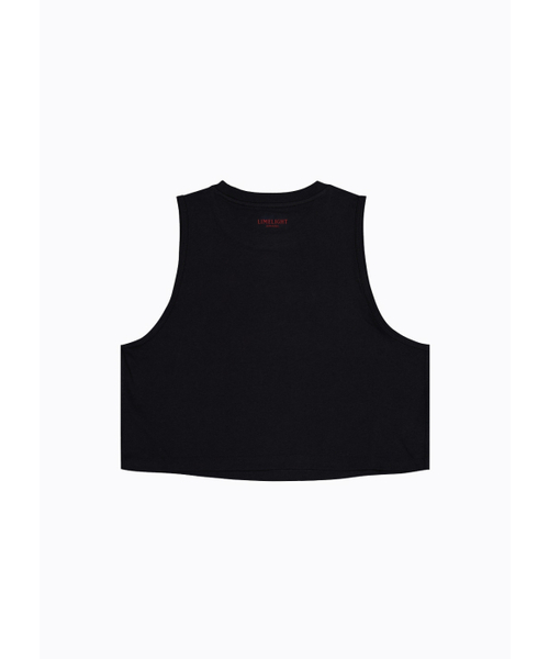 LIMELIGHT APPAREL（ライムライトアパレル）の「アスリット レディース クロップスリーブレス (ブラック/レッド)（Tシャツ/カットソー・レディース・その他・SMALL/MEDIUM/LARGE）」の3枚目の写真