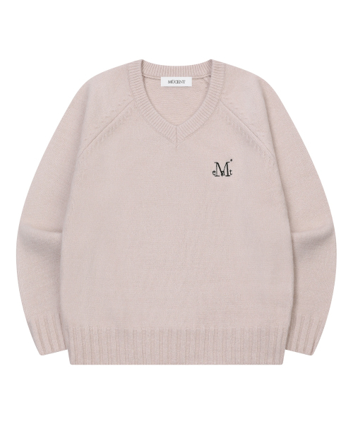 MUCENT(ムセント)の「ノアール ナグラン Vネックニット (3カラー)(ニット/セーター・レディース・ネイビー/Beige/グレー・FREE)」の9枚目の写真