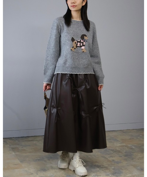 セール】ドッグジャガードニットプルオーバー（ニット/セーター