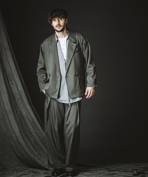NO ID.(ノーアイディ)の「【NO ID.】V-Neck Zip Big Shirt / Vネック ジップ ビッグ シャツ(シャツ/ブラウス・メンズ・グレー/ホワイト/ブラック・ONE SIZE)」の12枚目の写真
