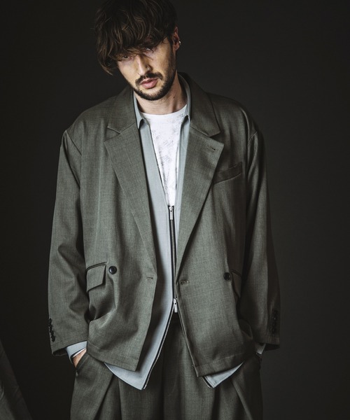NO ID.(ノーアイディ)の「【NO ID.】V-Neck Zip Big Shirt / Vネック ジップ ビッグ シャツ(シャツ/ブラウス・メンズ・グレー/ホワイト/ブラック・ONE SIZE)」の13枚目の写真
