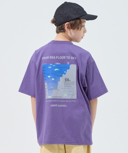 KRIFF MAYER Kid's Collection（クリフメイヤーキッズコレクション）の「【吸水速乾】COOL MAX 半袖T(深海)（Tシャツ/カットソー・キッズ・パープル/ブラック/オフホワイト/ベージュ・170/160/150/140/130/120）」の4枚目の写真
