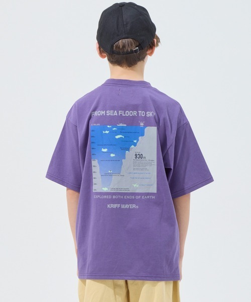 KRIFF MAYER Kid's Collection（クリフメイヤーキッズコレクション）の「【吸水速乾】COOL MAX 半袖T(深海)（Tシャツ/カットソー・キッズ・パープル/ブラック/オフホワイト/ベージュ・170/160/150/140/130/120）」の5枚目の写真