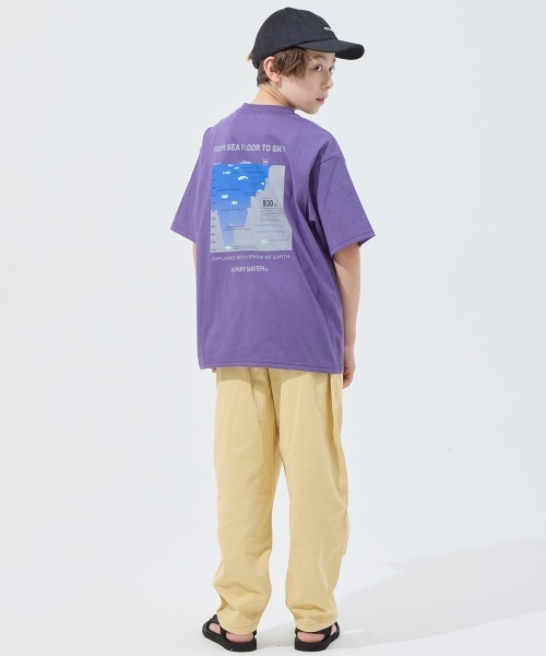 KRIFF MAYER Kid's Collection（クリフメイヤーキッズコレクション）の「【吸水速乾】COOL MAX 半袖T(深海)（Tシャツ/カットソー・キッズ・パープル/ブラック/オフホワイト/ベージュ・170/160/150/140/130/120）」の8枚目の写真