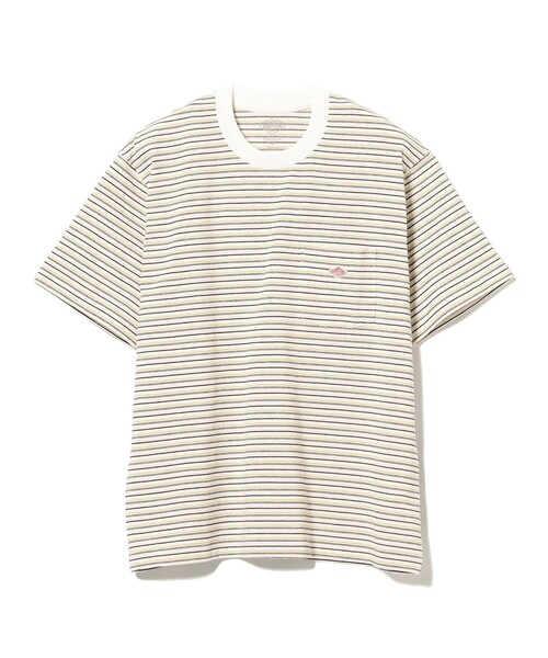 Ray BEAMS（レイビームス）の「DANTON / ストライプ ポケット Tシャツ    26SS 洗濯可 ロゴ ボーダー ドロップショルダー リラックス メンズライク ダントン レジャー（Tシャツ/カットソー・レディース・チャコールグレー/ブラウン/ホワイト・MEDIUM/SMALL）」の13枚目の写真