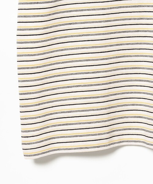 Ray BEAMS（レイビームス）の「DANTON / ストライプ ポケット Tシャツ    26SS 洗濯可 ロゴ ボーダー ドロップショルダー リラックス メンズライク ダントン レジャー（Tシャツ/カットソー・レディース・チャコールグレー/ブラウン/ホワイト・MEDIUM/SMALL）」の15枚目の写真