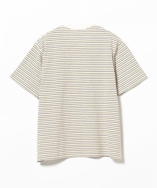 Ray BEAMS（レイビームス）の「DANTON / ストライプ ポケット Tシャツ    26SS 洗濯可 ロゴ ボーダー ドロップショルダー リラックス メンズライク ダントン レジャー（Tシャツ/カットソー・レディース・チャコールグレー/ブラウン/ホワイト・MEDIUM/SMALL）」の16枚目の写真