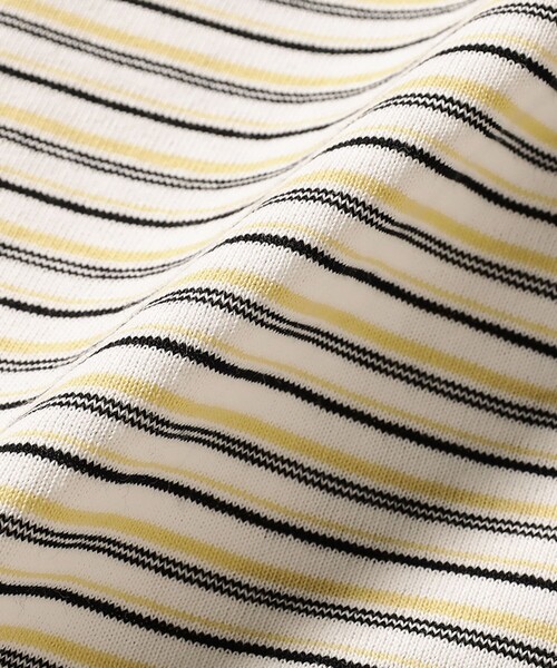Ray BEAMS（レイビームス）の「DANTON / ストライプ ポケット Tシャツ    26SS 洗濯可 ロゴ ボーダー ドロップショルダー リラックス メンズライク ダントン レジャー（Tシャツ/カットソー・レディース・チャコールグレー/ブラウン/ホワイト・MEDIUM/SMALL）」の17枚目の写真