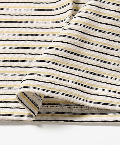 Ray BEAMS（レイビームス）の「DANTON / ストライプ ポケット Tシャツ    26SS 洗濯可 ロゴ ボーダー ドロップショルダー リラックス メンズライク ダントン レジャー（Tシャツ/カットソー・レディース・チャコールグレー/ブラウン/ホワイト・MEDIUM/SMALL）」の18枚目の写真
