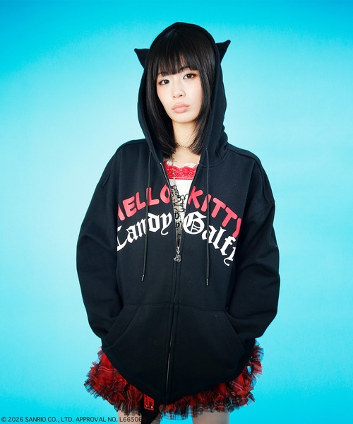 GALFY(ガルフィー)の「GALFY-仲子パーカー(パーカー・レディース・グレー/ブラック/ホワイト・XL/L)」の7枚目の写真