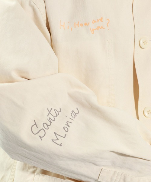 BAYFLOW(ベイフロー)の「レタリングカバーオール(カバーオール・メンズ・オフホワイト/カーキ・MEDIUM/LARGE)」の4枚目の写真