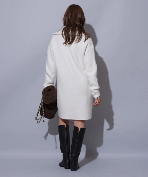 ハーフジップミニニットワンピース（ワンピース）｜Arpege story