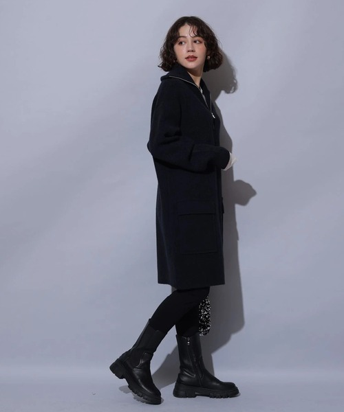 ハーフジップミニニットワンピース（ワンピース）｜Arpege story