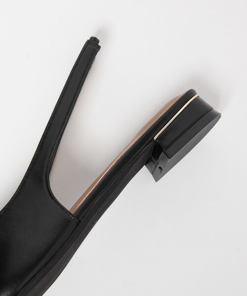 green label relaxing（グリーンレーベルリラクシング）の「ポインテッド Vカットバー スリングバックシューズ / サンダル / パンプス（その他シューズ・レディース・オフホワイト/ブラック/ダークブラウン・L/M/S）」の11枚目の写真