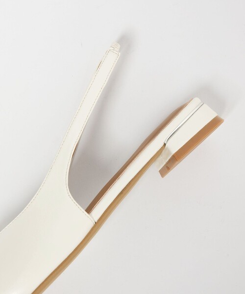 green label relaxing（グリーンレーベルリラクシング）の「ポインテッド Vカットバー スリングバックシューズ / サンダル / パンプス（その他シューズ・レディース・オフホワイト/ブラック/ダークブラウン・L/M/S）」の14枚目の写真