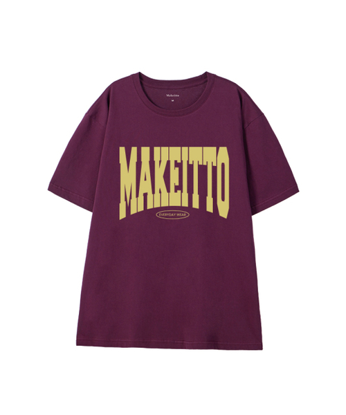 MAKEITTO（メイキット）の「[NAME LOGO] CREW NECK TEE_WINE（Tシャツ/カットソー・メンズ・その他・MEDIUM/LARGE/X-LARGE/XX-LARGE）」の2枚目の写真