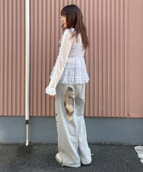 Candy Stripper(キャンディストリッパー)の「TULLE FRILL SHIRRING ビスチェ(その他トップス・レディース・ライトグレー/ブラック/アイボリー・FREE)」の10枚目の写真