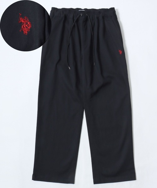 U.S. POLO ASSN.(ユーエスポロアッスン)の「U.S.POLO ASSN.(ユーエスポロアッスン)コットンツイルイージーパンツ/ワイドテーパード(チノパンツ・メンズ・ブラック/アイボリー/ベージュ・M/L)」の1枚目の写真