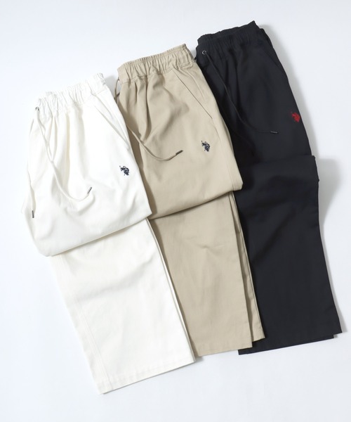 U.S. POLO ASSN.(ユーエスポロアッスン)の「U.S.POLO ASSN.(ユーエスポロアッスン)コットンツイルイージーパンツ/ワイドテーパード(チノパンツ・メンズ・ブラック/アイボリー/ベージュ・M/L)」の22枚目の写真