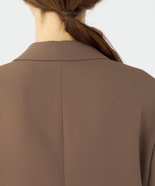 BALLSEY（ボールジィ）の「ライトダブルクロス 2Bボクシージャケット（テーラードジャケット・レディース・ブラウン/ダークグレー・36）」の10枚目の写真