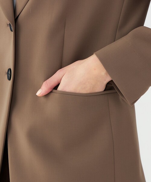 BALLSEY（ボールジィ）の「ライトダブルクロス 2Bボクシージャケット（テーラードジャケット・レディース・ブラウン/ダークグレー・36）」の12枚目の写真