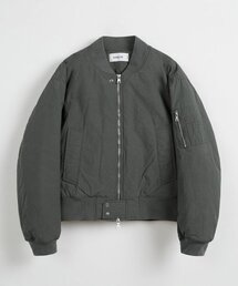 KIIMUIR（キミュア）の「ワックスパディッドショートボンバージャケット_チャコール（MA-1）」