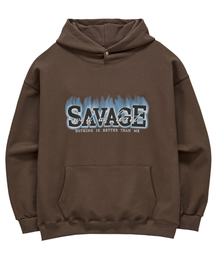 SAVAGE GRAPHIC HOODIE_brown