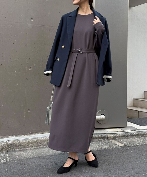 fredy emue（フレディエミュ）の「【3サイズ展開/オンオフ使える】ダブルブレストジャケット（テーラードジャケット・レディース・ネイビー/ベージュ・34/38/36）」の19枚目の写真