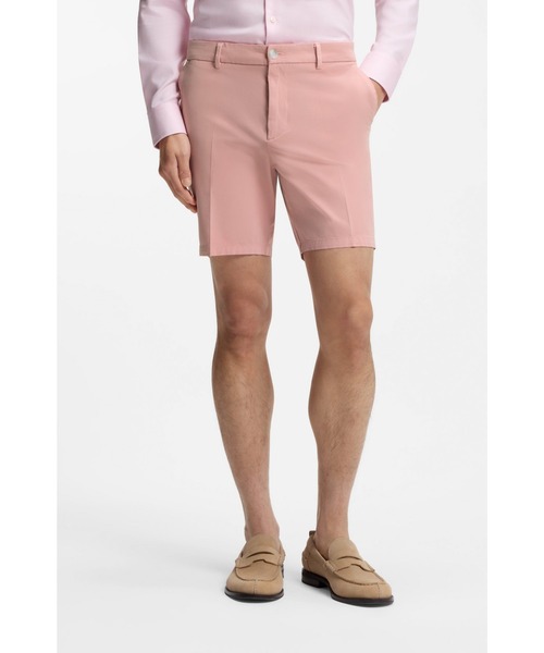 BOSS(ボス)の「モダンフィット ショートパンツ ストレッチコットンツイル(その他パンツ・メンズ・ブルー/ライトピンク・30/36/34/38/32/40)」の2枚目の写真