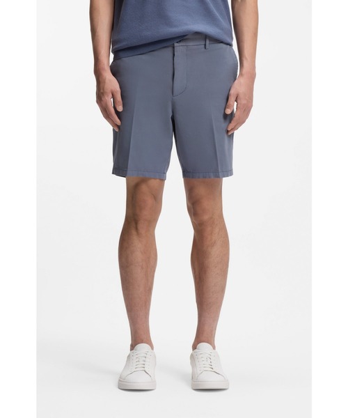 BOSS(ボス)の「モダンフィット ショートパンツ ストレッチコットンツイル(その他パンツ・メンズ・ブルー/ライトピンク・30/36/34/38/32/40)」の1枚目の写真